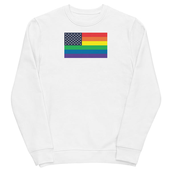 United States LGBT Pride Flag Unisex eco sweatshirt