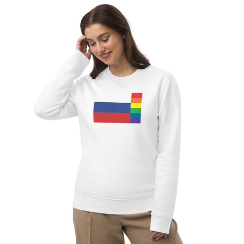 Russia LGBT Pride Flag Unisex eco sweatshirt