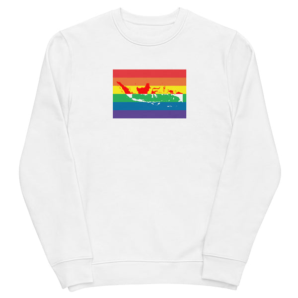 Indonesia LGBT Pride Flag Unisex eco sweatshirt