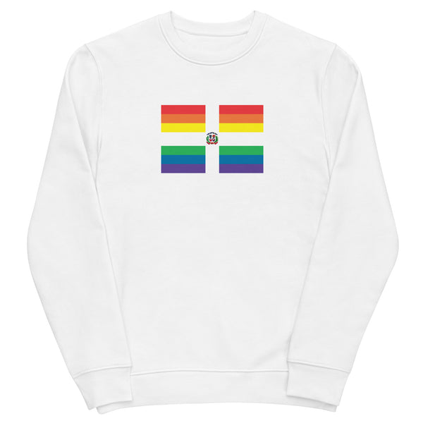 Dominican Republic LGBT Pride Flag Unisex eco sweatshirt