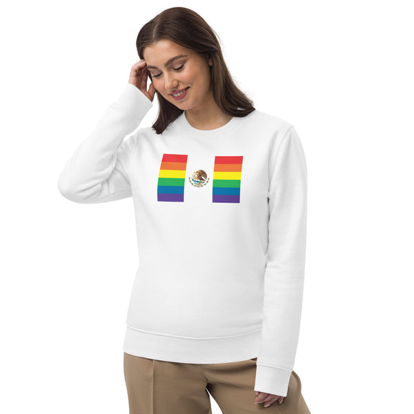 Mexico LGBT Pride Flag Unisex eco sweatshirt