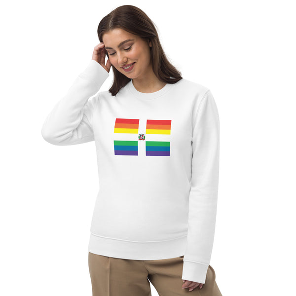 Dominican Republic LGBT Pride Flag Unisex eco sweatshirt