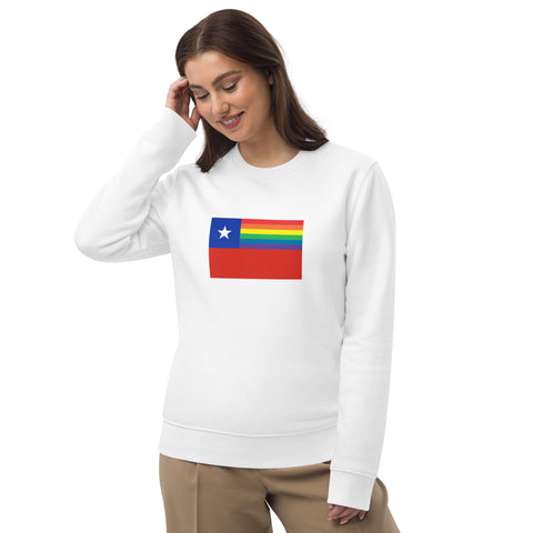 Chile LGBT Pride Flag Unisex eco sweatshirt