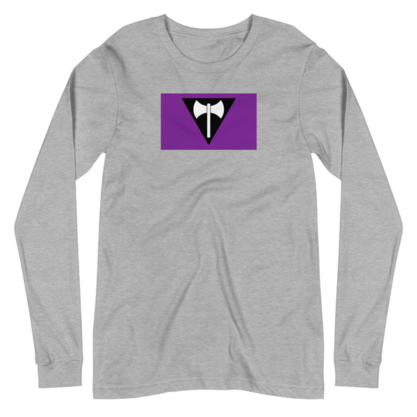 Lesbian Labrys Flag Unisex Long Sleeve Tee