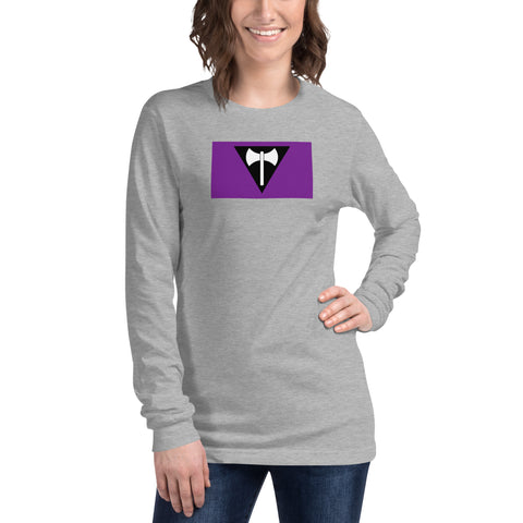 Lesbian Labrys Flag Unisex Long Sleeve Tee