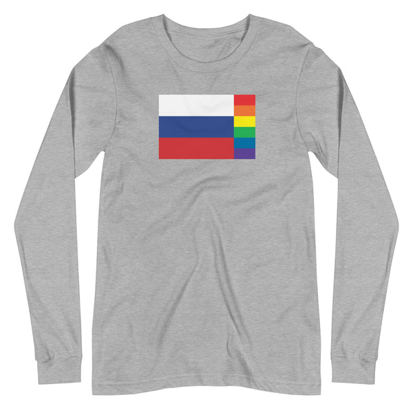 Russia LGBT Pride Flag Unisex Long Sleeve Tee