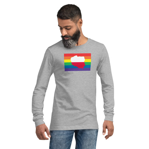 Poland LGBT Pride Flag Unisex Long Sleeve Tee