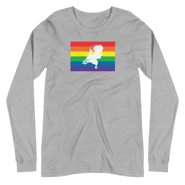 Netherlands LGBT Pride Flag Unisex Long Sleeve Tee