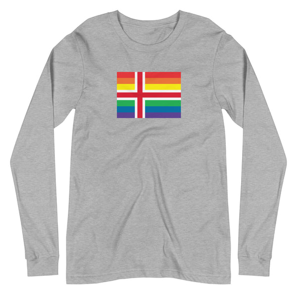Iceland LGBT Pride Flag Unisex Long Sleeve Tee