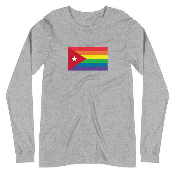 Cuba LGBT Pride Flag Unisex Long Sleeve Tee
