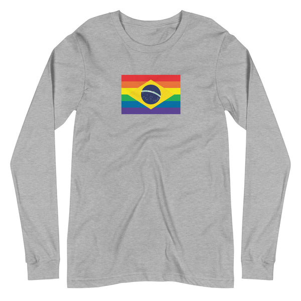 Brazil LGBT Pride Flag Unisex Long Sleeve Tee