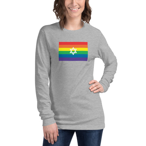 Israel LGBT Pride Flag Unisex Long Sleeve Tee