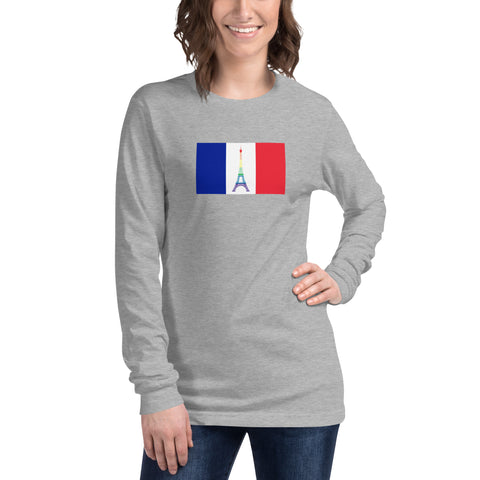 France LGBT Pride Flag Unisex Long Sleeve Tee