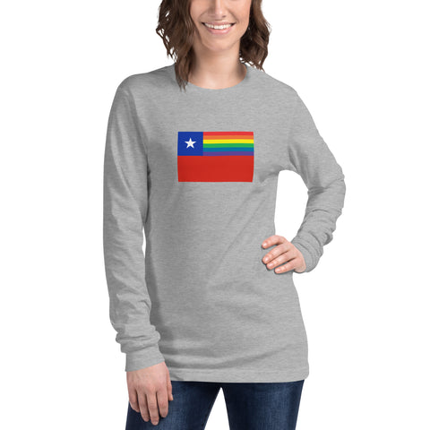 Chile LGBT Pride Flag Unisex Long Sleeve Tee
