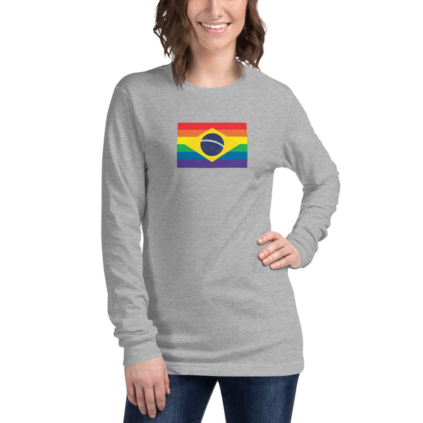 Brazil LGBT Pride Flag Unisex Long Sleeve Tee