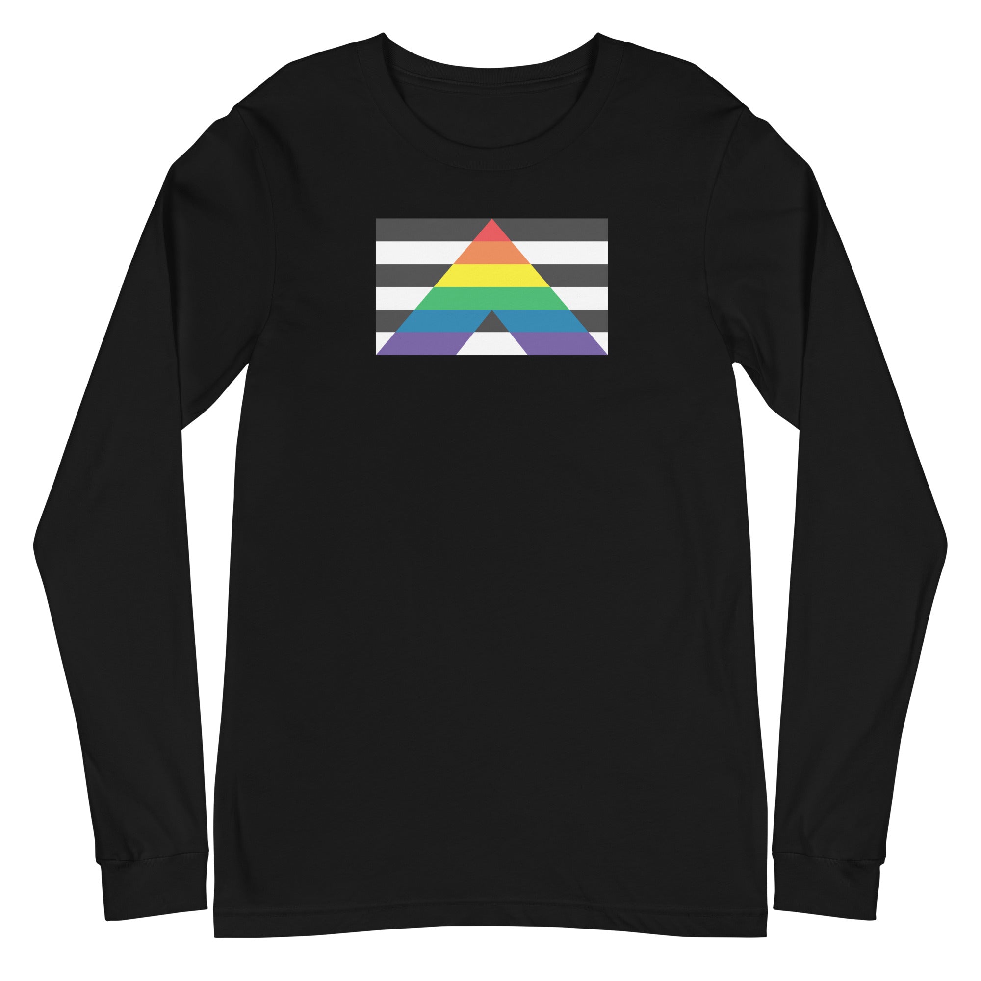 Straight Ally Flag Long Sleeve Unisex Tee