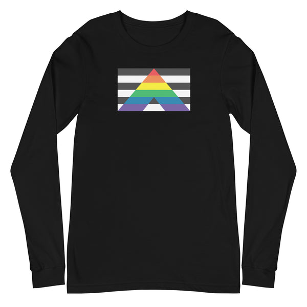 Straight Ally Flag Long Sleeve Unisex Tee