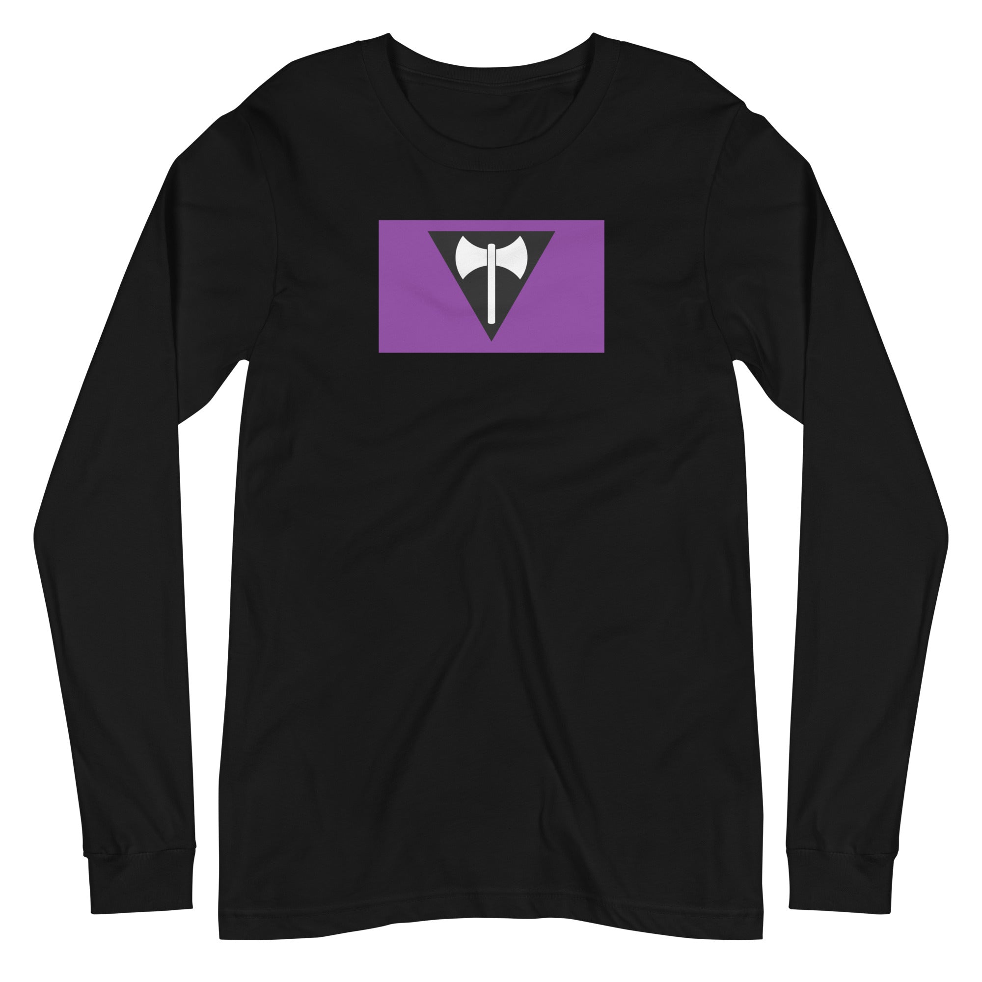 Lesbian Labrys Flag Unisex Long Sleeve Tee