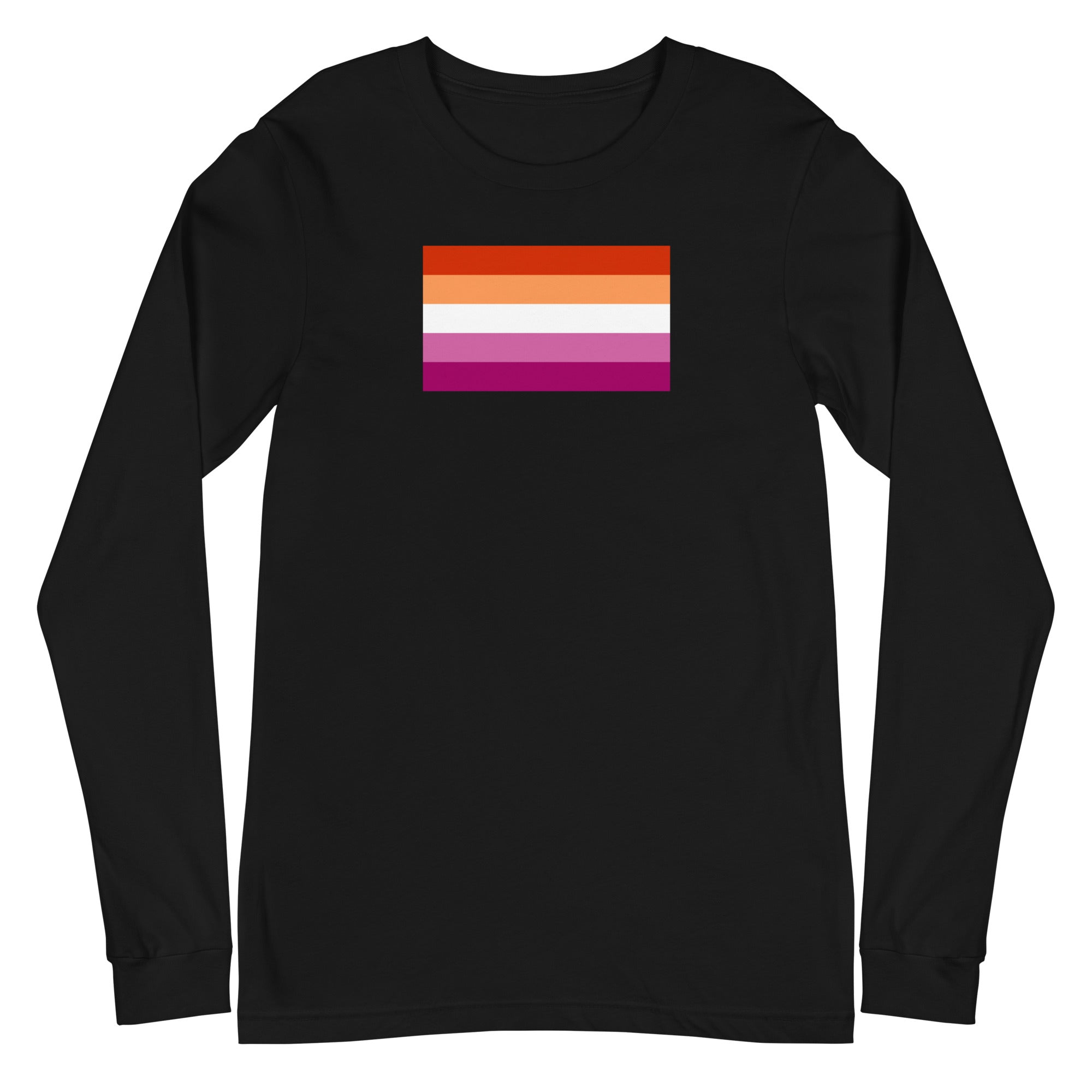 Sunset Lesbian Pride Flag Long Sleeve Tee