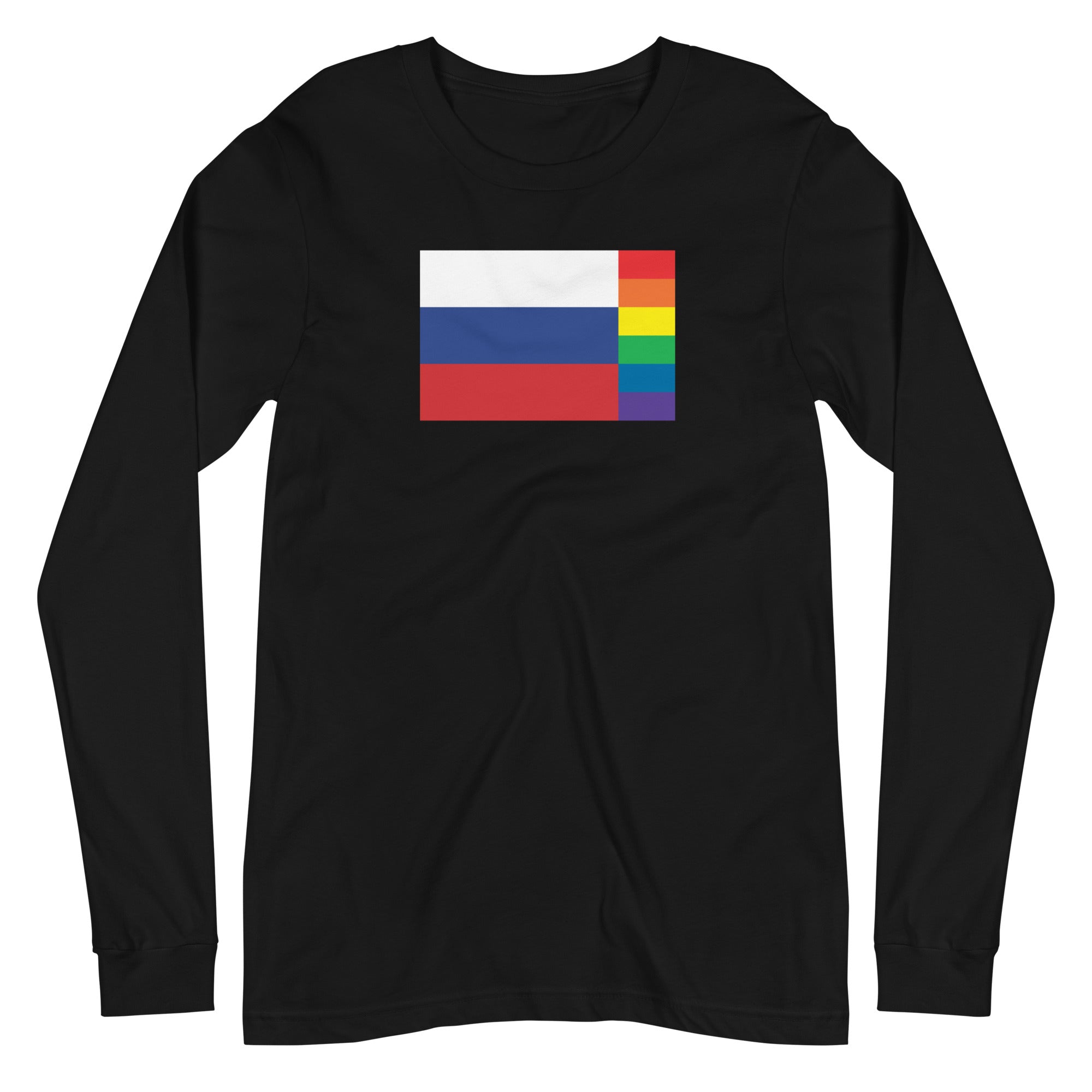 Russia LGBT Pride Flag Unisex Long Sleeve Tee