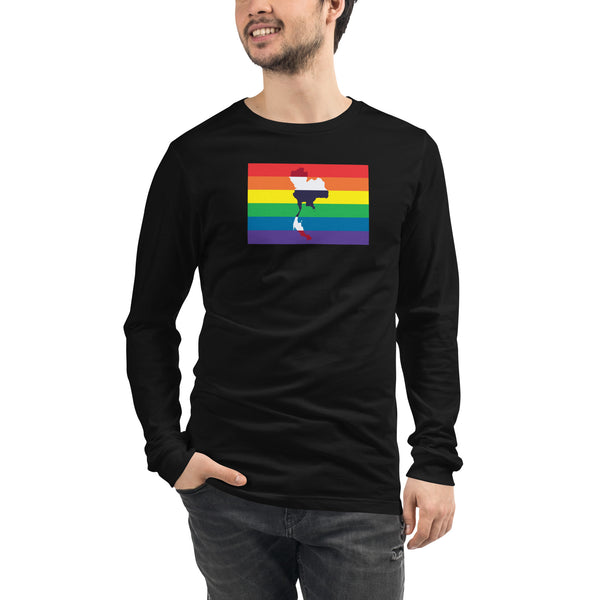 Thailand LGBT Pride Flag Unisex Long Sleeve Tee