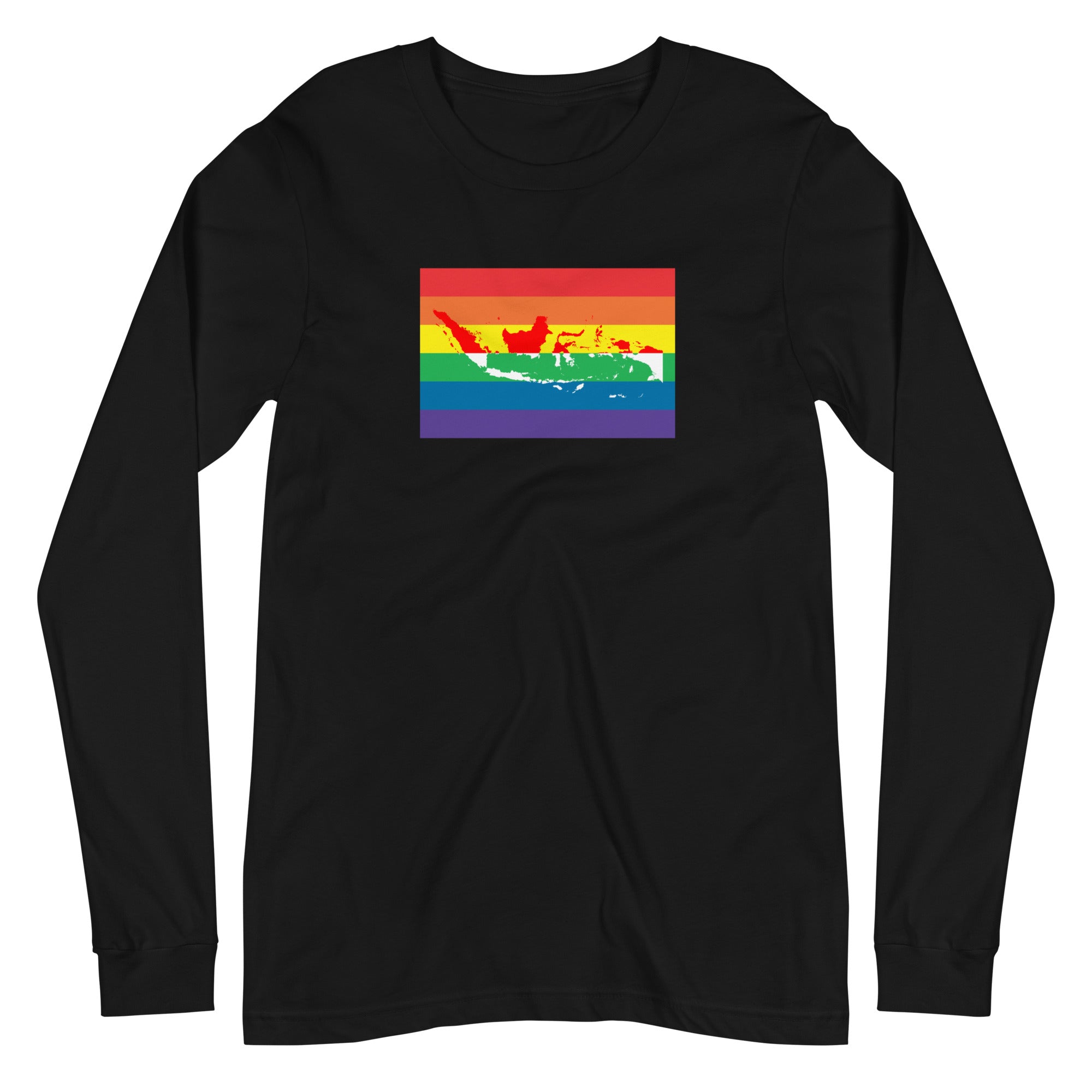 Indonesia LGBT Pride Flag Unisex Long Sleeve Tee