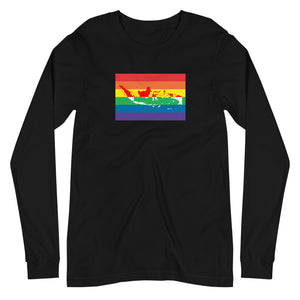 Indonesia LGBT Pride Flag Unisex Long Sleeve Tee