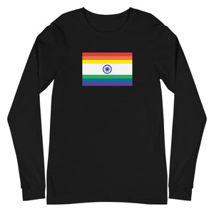 India LGBT Pride Flag Unisex Long Sleeve Tee