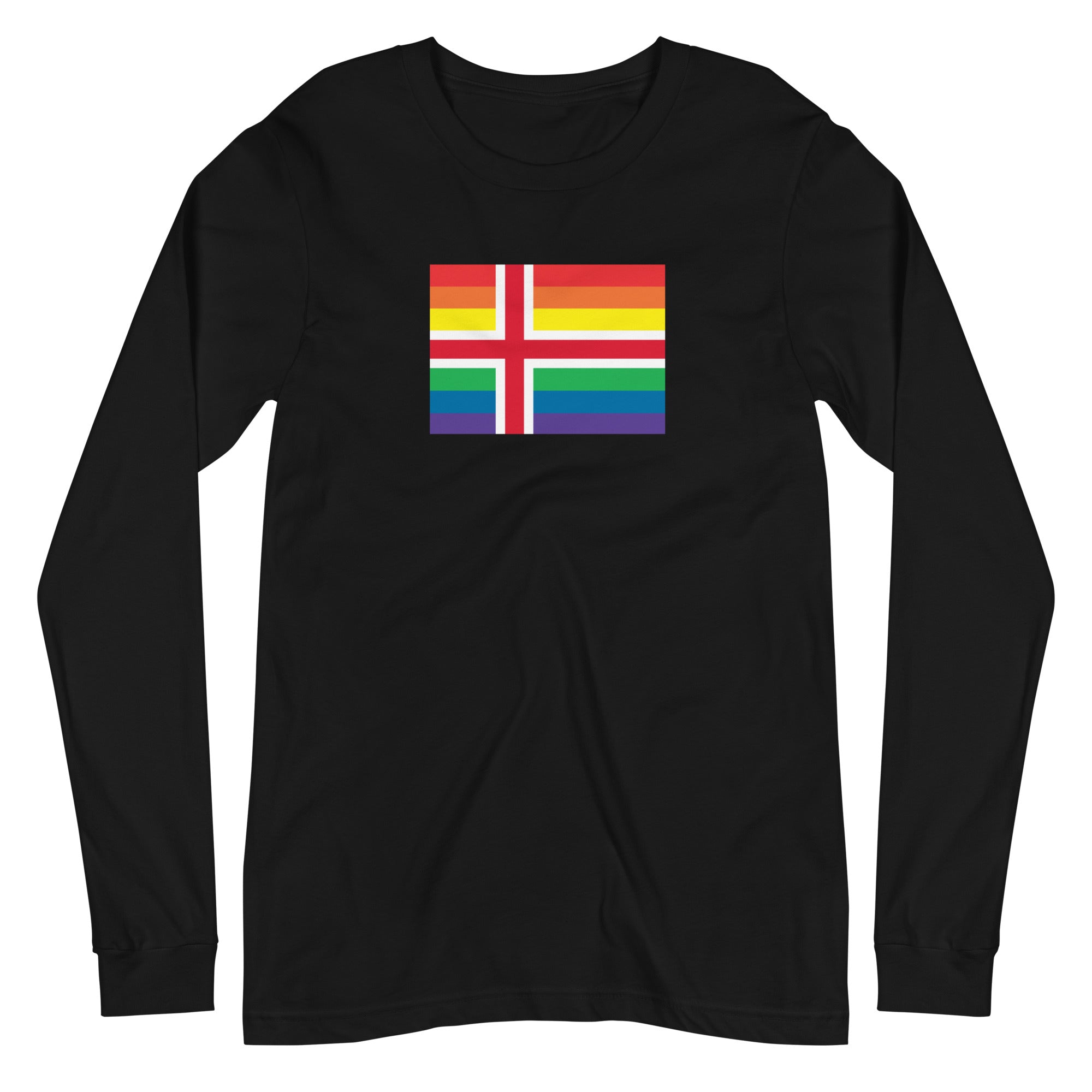 Iceland LGBT Pride Flag Unisex Long Sleeve Tee