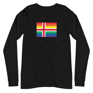 Iceland LGBT Pride Flag Unisex Long Sleeve Tee