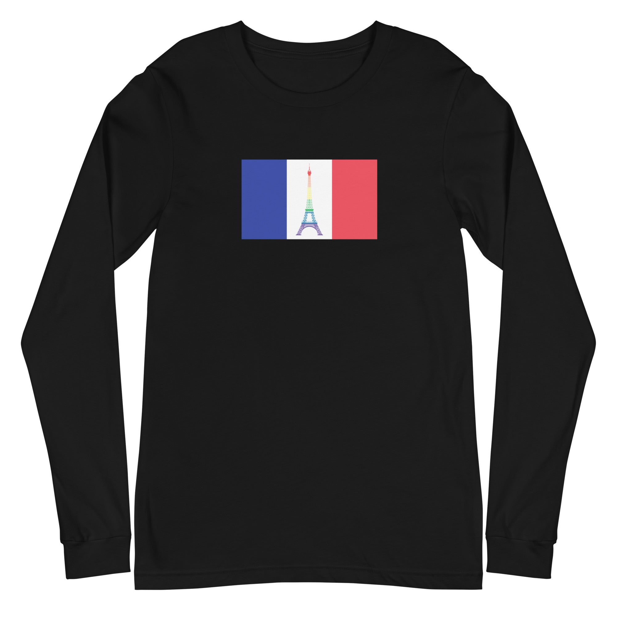 France LGBT Pride Flag Unisex Long Sleeve Tee
