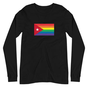 Cuba LGBT Pride Flag Unisex Long Sleeve Tee