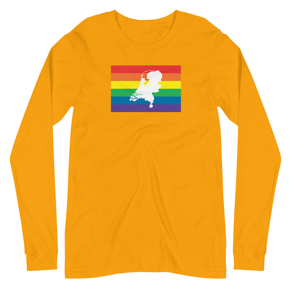 Netherlands LGBT Pride Flag Unisex Long Sleeve Tee
