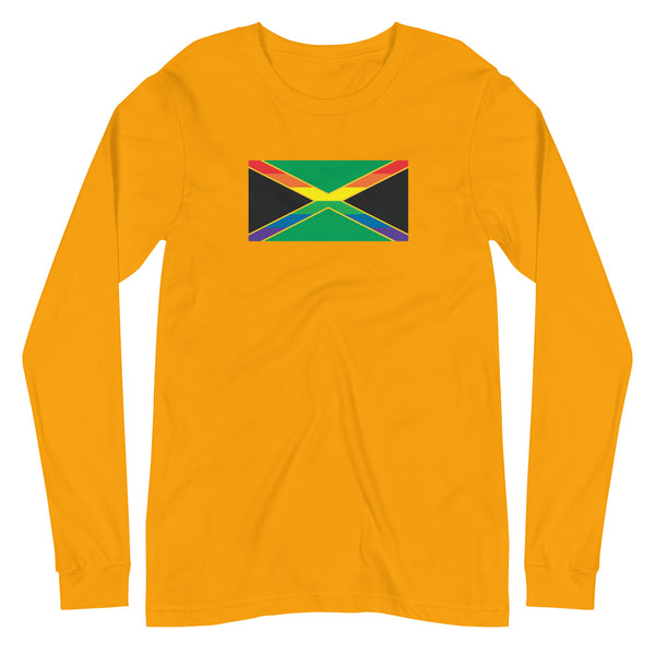 Jamaica LGBT Pride Flag Unisex Long Sleeve Tee