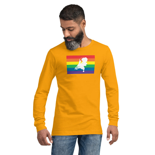 Netherlands LGBT Pride Flag Unisex Long Sleeve Tee
