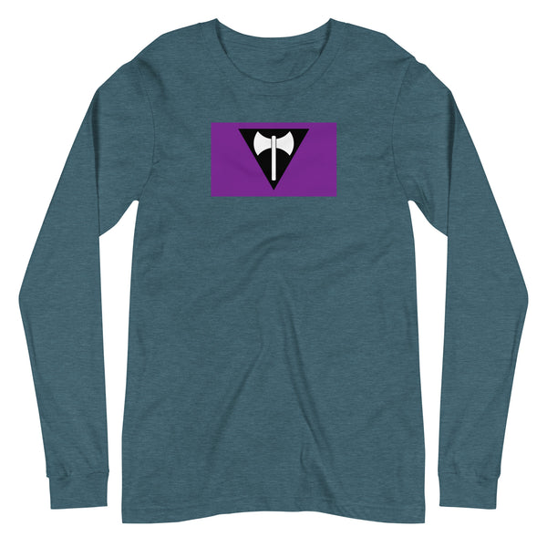 Lesbian Labrys Flag Unisex Long Sleeve Tee