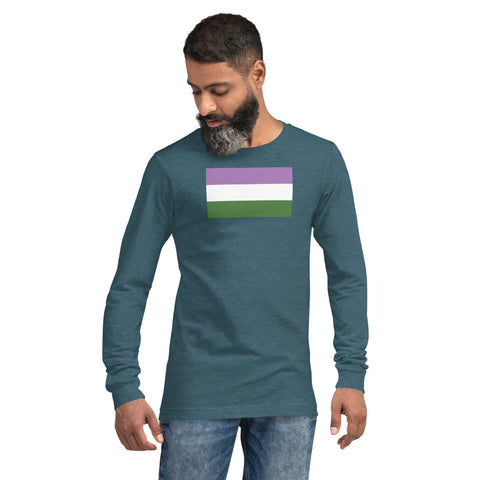 Genderqueer Flag Unisex Long Sleeve Tee