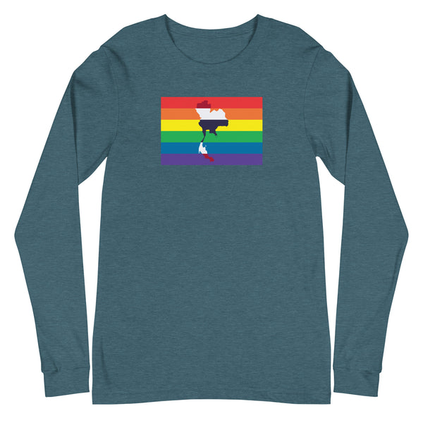 Thailand LGBT Pride Flag Unisex Long Sleeve Tee