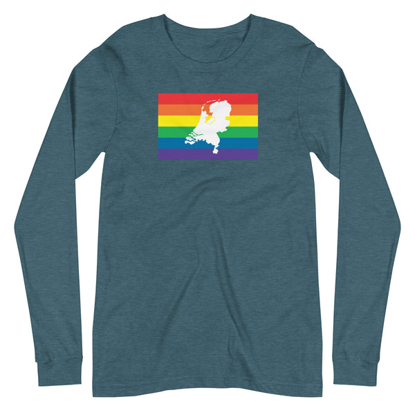 Netherlands LGBT Pride Flag Unisex Long Sleeve Tee