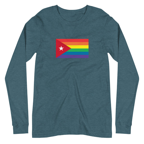 Cuba LGBT Pride Flag Unisex Long Sleeve Tee