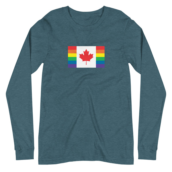 Canada LGBT Pride Flag Unisex Long Sleeve Tee