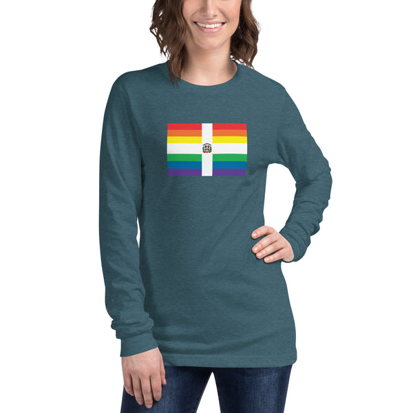 Dominican Republic Pride LGBT Flag Unisex Long Sleeve Tee