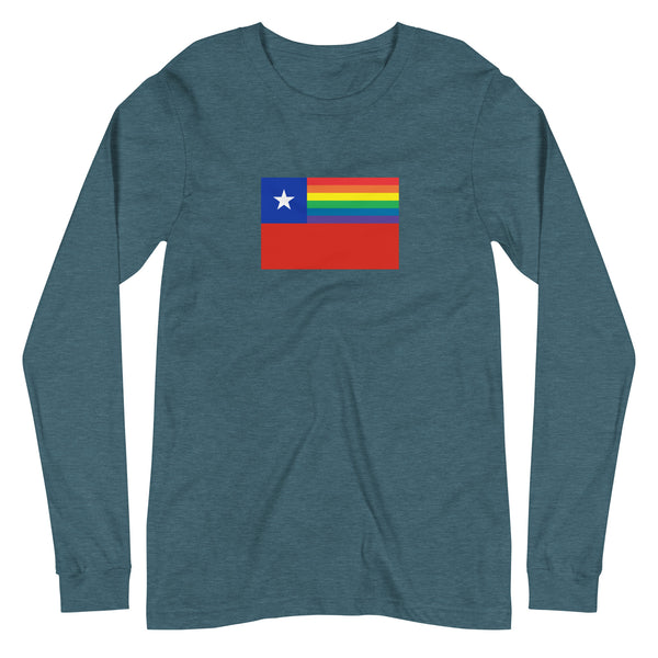 Chile LGBT Pride Flag Unisex Long Sleeve Tee