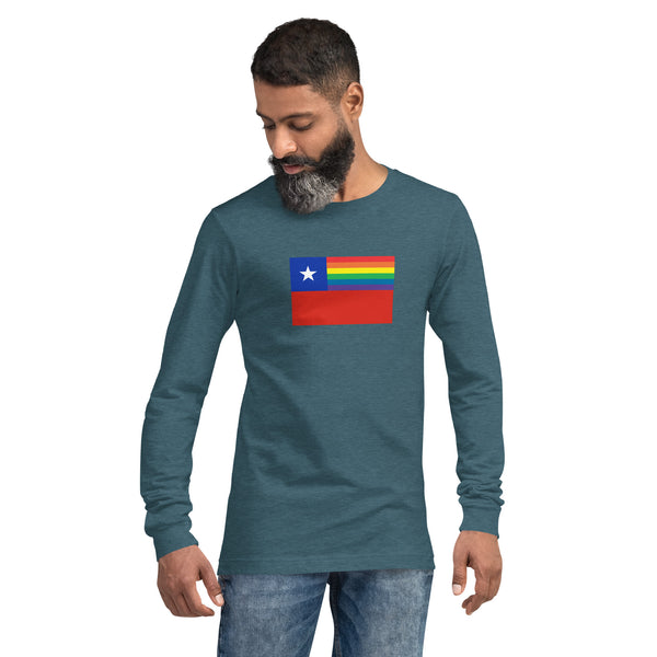 Chile LGBT Pride Flag Unisex Long Sleeve Tee
