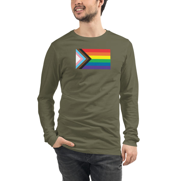 Progress Pride Flag Unisex Long Sleeve Tee