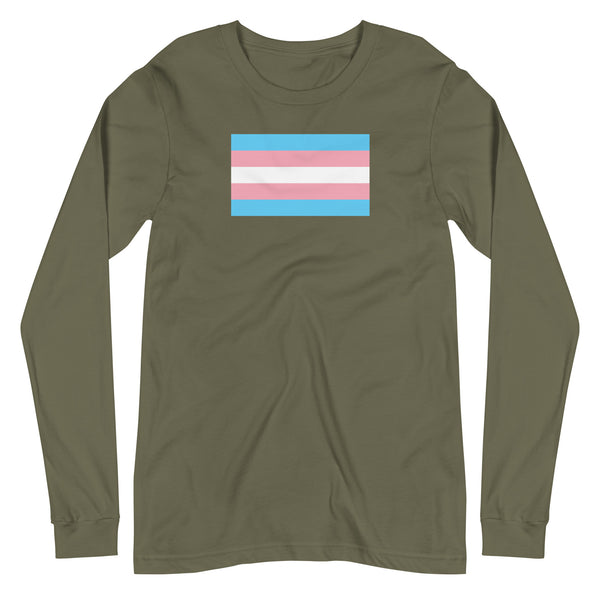 Trans Flag Long Sleeve Tee