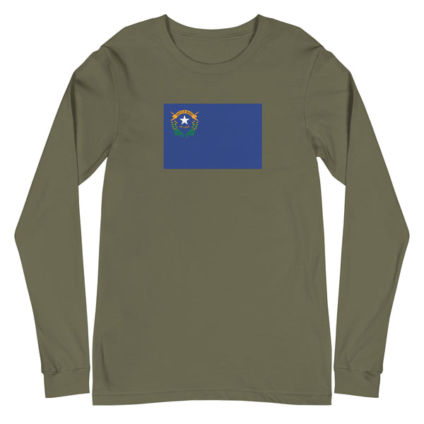 Nevada Flag Unisex Long Sleeve Tee