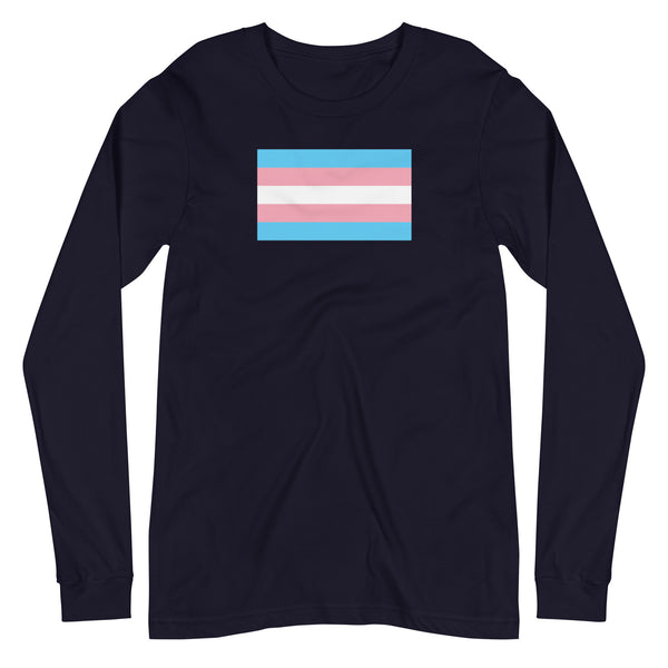 Trans Flag Long Sleeve Tee