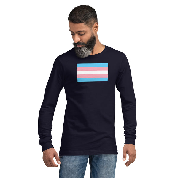 Trans Flag Long Sleeve Tee