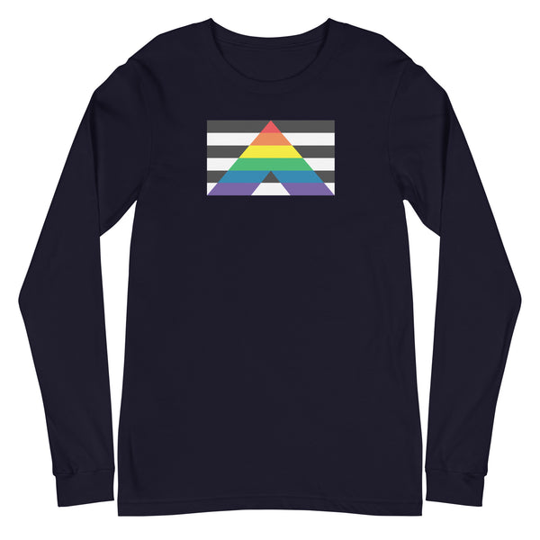 Straight Ally Flag Long Sleeve Unisex Tee